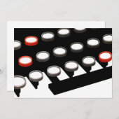 Carte Clavier de machine à écrire de style ancien pour e (Devant / Derrière)