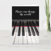 Carte Clavier de piano Anniversaire avec devis (Devant)