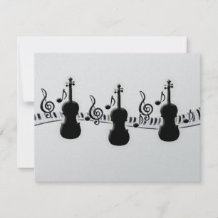Carte Clavier de piano violon et notes musicales
