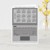 Carte Clavier d'ordinateur portable argenté Calendrier 2 (Fleur jaune)