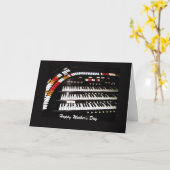 Carte Clavier d'orgue antique Bonne fête des mères (Fleur jaune)