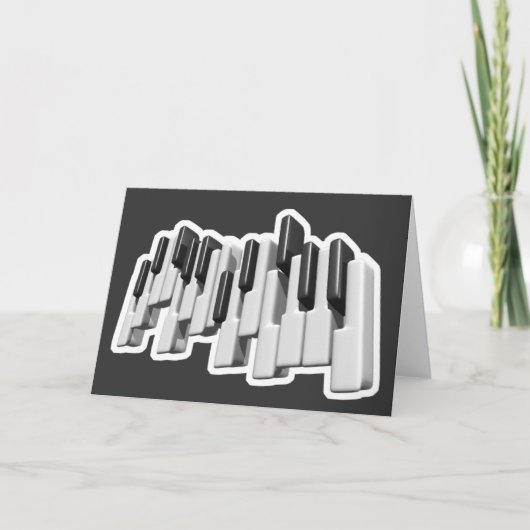 Carte clavier piano touches design (Devant)