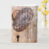 Carte Clavier vintage (Fleur jaune)