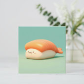 Carte Clay Shrimp Nigiri Sushi Illustration Postcard (Debout devant)