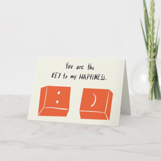 Carte CLÉ à mon bonheur (Devant)