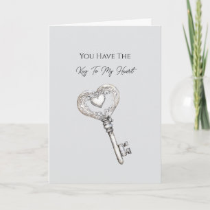 Carte Clé d'argent pour mon amour de cœur