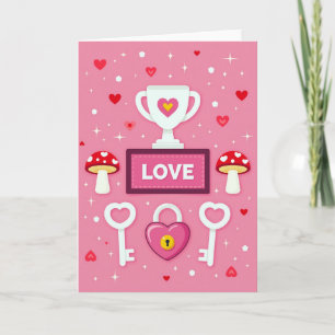 Carte Clé de l'Amour Doux pour Mon Cœur