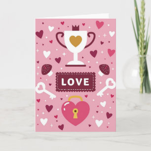 Carte Clé de l'Amour Véritable pour Mon Cœur