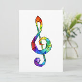 Carte Clé de musique arc-en-ciel (Debout devant)