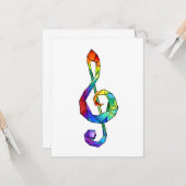 Carte Clé de musique arc-en-ciel (Devant/Arrière en situation)