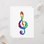 Carte Clé de musique arc-en-ciel (Devant/Arrière en situation)