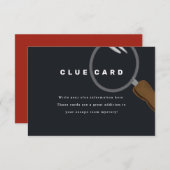 Carte Clé Escape Room Party (Devant / Derrière)