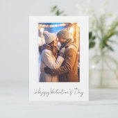 Carte Clean & Simple Happy Valentine’s Day Flat Card (Debout devant)