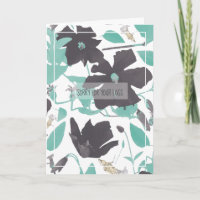 Clematis Fleur Blooms Art Sympathy Card