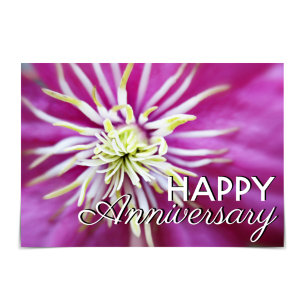Carte Clematis "Joyeux Anniversaire"