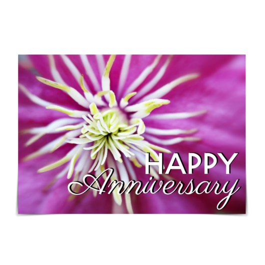 Carte Clematis "Joyeux Anniversaire"