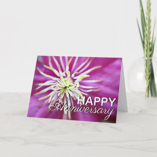 Carte Clematis "Joyeux Anniversaire" (Devant)