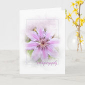 Carte clematis sympathie aux fleurs (Fleur jaune)