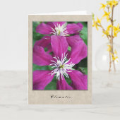 Carte Clématite - série florale (Fleur jaune)