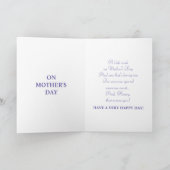 Carte Clématite Violette Fille Fête des Mères Floral (Intérieur)