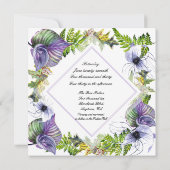 Carte Clematite Violette Lesbienne et Feuilles  (Dos)