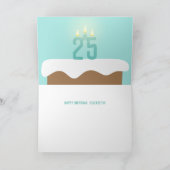 Carte Clever 32e anniversaire 2^5 Bougies de gâteau expo (Intérieur)