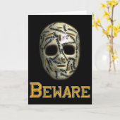 Carte Clic 70s Hockey Mask Boston Cheevers Stitches Bewa (Fleur jaune)