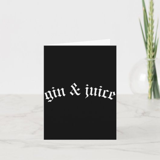 Carte Clic Gothic Fo Shizzle Gin + Juice T-shirt Gin Et (Devant)