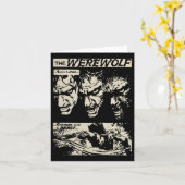 Carte Clic Horror Monster Horror Comic Werewolf Ma (Fleur jaune)