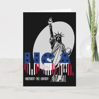 Carte Clic Vieux Camionnette Drapeau Américain 4 Juillet