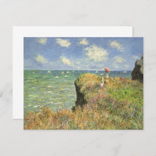 Carte Cliff Walk à Pourville par Claude Monet (Devant / Derrière)