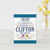 Carte Clifton New Jersey 100th Anniv White  (Fleur jaune)