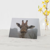 Carte Cligner de l'oeil la girafe (Fleur jaune)