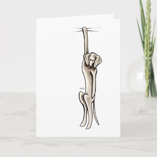 Carte Clingy Weimaraner (Devant)