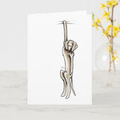 Carte Clingy Weimaraner (Fleur jaune)