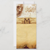 Carte CLINIQUE DENTAIRE, MONOGRAMME DENTISTE, Parchemin  (Dos)