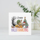Carte Clipart Bonne Hallothanksmas (Debout devant)