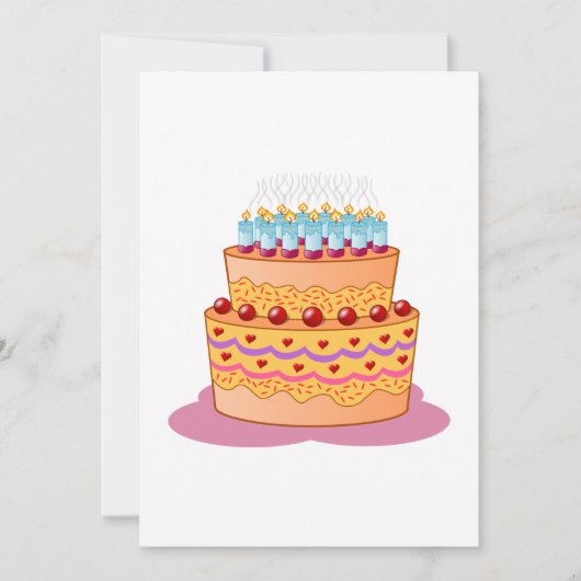 Carte Clipart de gâteau d'anniversaire (Devant)