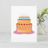 Carte Clipart de gâteau d'anniversaire (Debout devant)