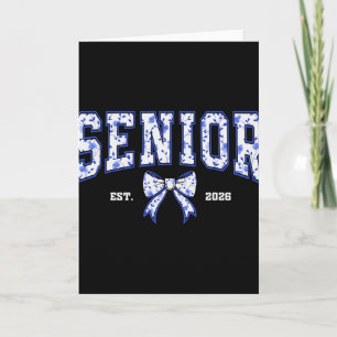 Carte Cloche Bleue Coquette Florale Senior 2026 Cl de re