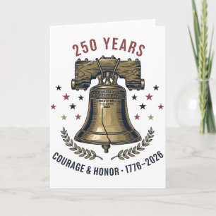 Carte Cloche de la liberté USA Liberté 250 Ans Courage H