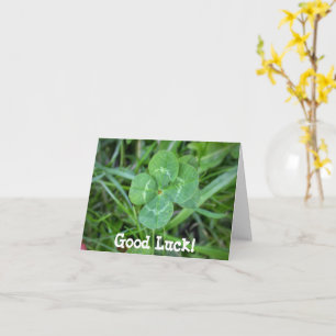 Carte Clocher à quatre feuilles de bonne chance