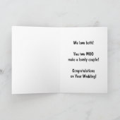 Carte Cloches de mariage - Vaches (Intérieur)