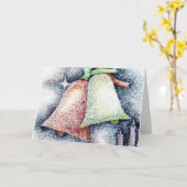 Carte "Cloches de Noël" (Fleur jaune)