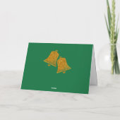 Carte Cloches de Noël pailletées (Dos)