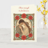 Carte Close Enough To Feel Forever Art Nouveau (Fleur jaune)