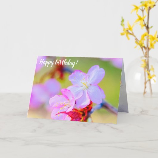 Carte Closeudo Vue Sur Les Fleurs De Cerisiers De Sakura (Fleur jaune)