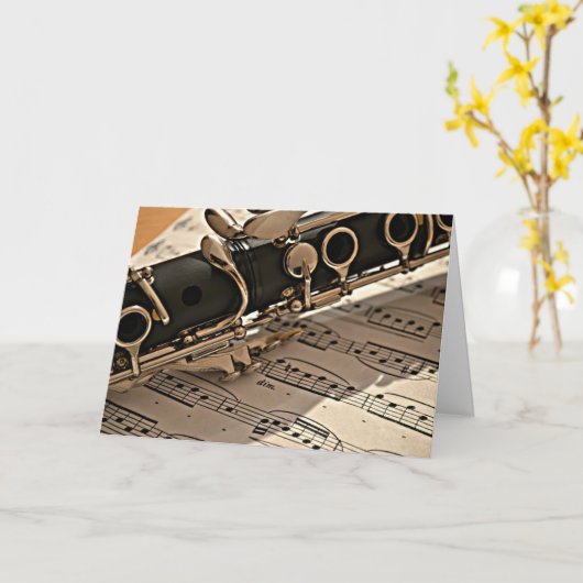 Carte Closeup Clarinet (Fleur jaune)