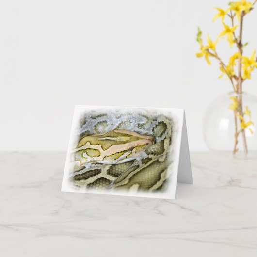 Carte Closeup de python indien (Fleur jaune)