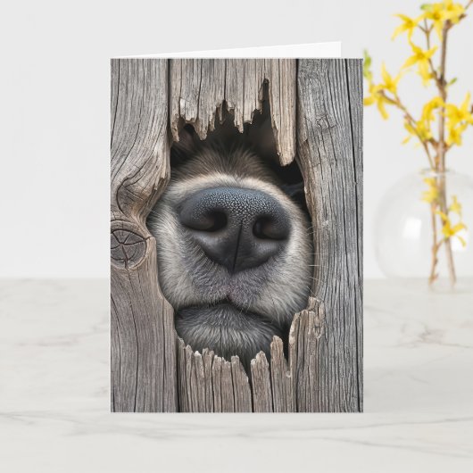 Carte Clôture avec nez de chien (Fleur jaune)